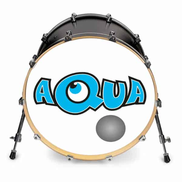 Custom frontskind med folielogo - Aqua